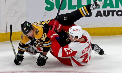 Pavel Zacha lifts Bruins over Red Wings in overtime, 3-2