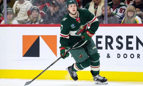 Puck to the neck doesn’t sideline Wild D Brock Faber