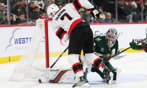 Early lead, and winning streak, slip away from Wild in loss to Ottawa