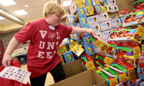 Salvation Army hands out toys for needy children