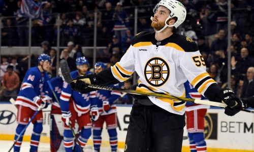 Bruins’ scoring woes continue in 2-1 loss to Rangers