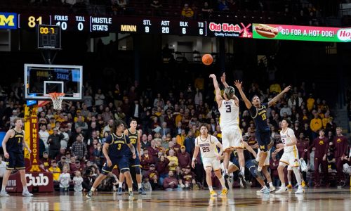 Dawson Garcia’s overtime buzzer-beater sends Gophers to win over ranked Michigan