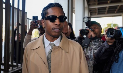 Rihanna makes rare court appearance at the LA trial of her partner, rapper A$AP Rocky