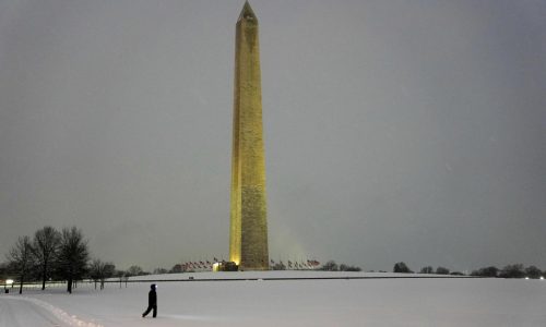 Can Washington handle two weeks of high-security pomp along with a heavy burst of snow?