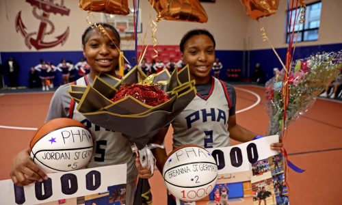 Twin sisters from Prospect Hill both net 1,000th career point on special day