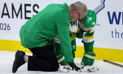 Bittersweet win as Wild captain injured in victory over Nashville