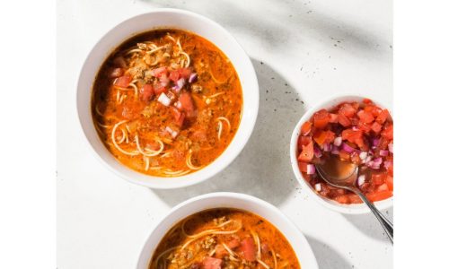 Harissa brings complex chili heat to this meaty Libyan soup during Ramadan