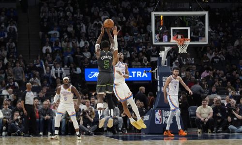 Oklahoma City hits enough shots down the stretch to down short-handed Timberwolves