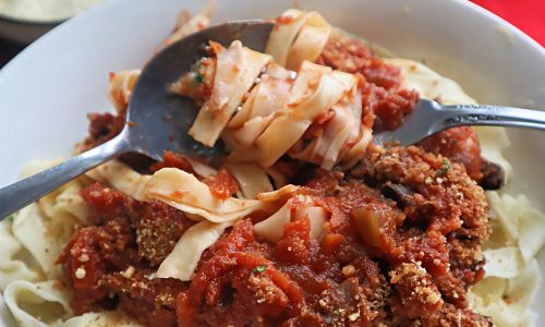 Pasta al sugo finto yummy dupe for meat sauce