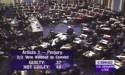 Today in History: February 12, Clinton acquitted in impeachment trial