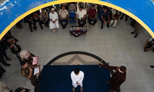 2 men were publicly caned for having sex with each other in Indonesia’s conservative Aceh