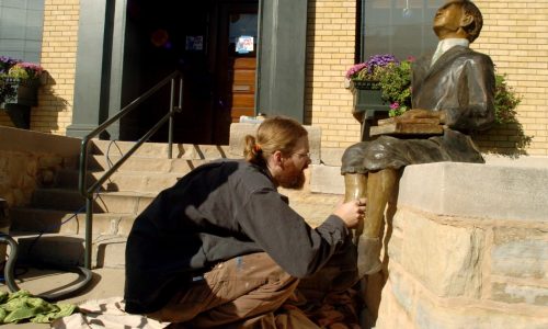 Pieces of F. Scott Fitzgerald statue stolen in St. Paul found, man arrested
