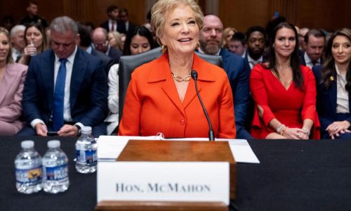 Senate committee advances ex-wrestling CEO Linda McMahon as Trump’s nominee for education secretary