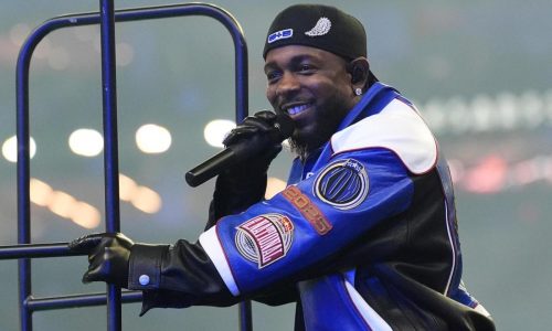 Review: Kendrick Lamar brings America and ‘Not Like Us’ into history-making Super Bowl halftime show