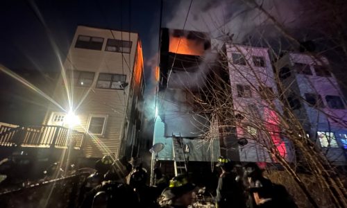 Firefighters battle East Boston blaze