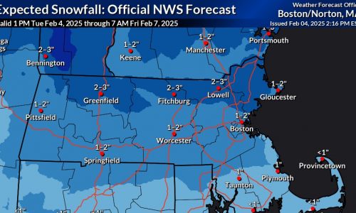 Massachusetts could see 1 to 4 inches of snow from quick-hitting storm, along with sleet, freezing rain, rain