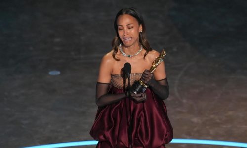 Key Oscar moments, from Zoe Saldaña’s emotional win and ‘Oz’ opening to Kieran Culkin’s baby wish