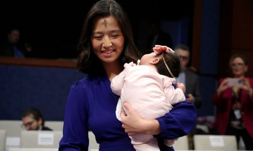 DC notebook: Boston Mayor Wu faces down Congressional committee with her baby in tow