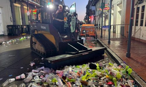 How New Orleans cleans up the waves of trash left behind after Mardi Gras