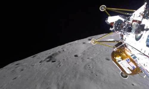 Private lunar lander is declared dead after landing sideways in a crater near the moon’s south pole