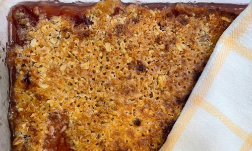 Sweet-tart Cherry Crisp easy to make