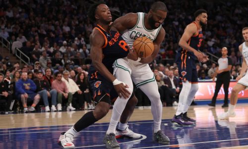 Kristaps Porzingis questions Jaylen Brown’s choice to play through injury