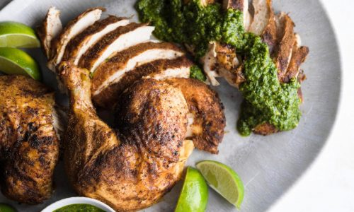 Green chutney adds bright flavor to simple roasted chicken for Passover