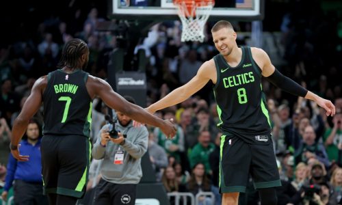 What Kristaps Porzingis told Jaylen Brown after questioning Celtics star’s injury approach