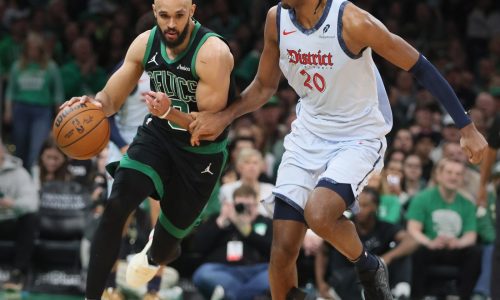 Derrick White dishes on Celtics’ playoff prep, All-Defense hopes, Samuel Adams