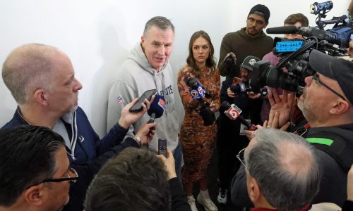 Patriots OL coach Doug Marrone talks top left tackle targets in NFL Draft