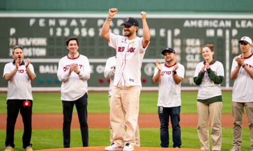 Former Hamas hostage throws first pitch at Fenway