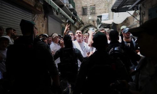 Chanting ‘Death to Arabs,’ Israeli nationalists gather for annual march in Jerusalem