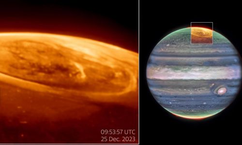 Bright auroras on Jupiter are captured by Webb Space Telescope