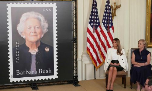 Melania Trump hosts White House event commemorating Barbara Bush stamp