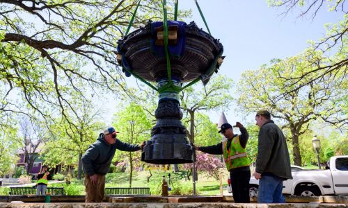 Fountain returned to Irvine Park after renovation
