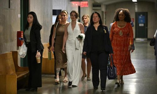 Accuser gestures at Harvey Weinstein in courtroom confrontation