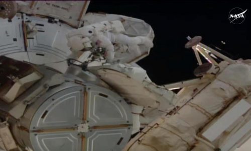 NASA astronauts step outside space station to perform the 5th all-female spacewalk