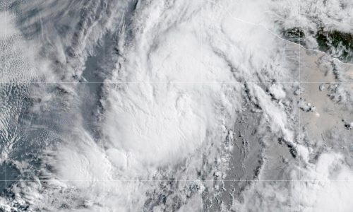 Tropical Storm Alvin forms in the Pacific Ocean off the coast of western Mexico