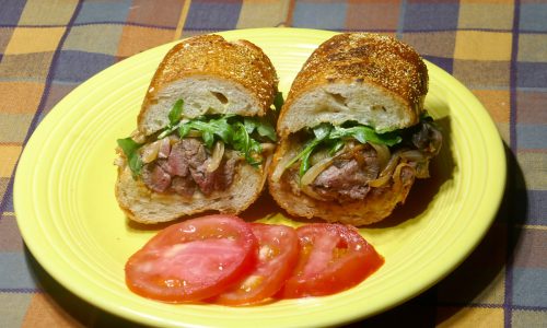 Mushrooms & onions make steak sandwich stand out