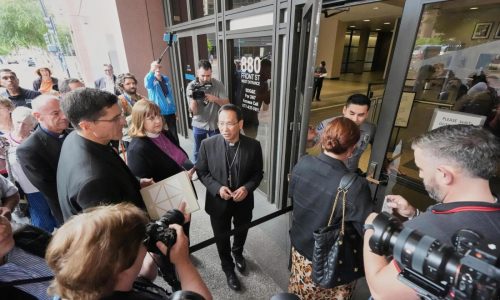 San Diego clergy visit federal immigration court to bear witness during crackdown on migrants