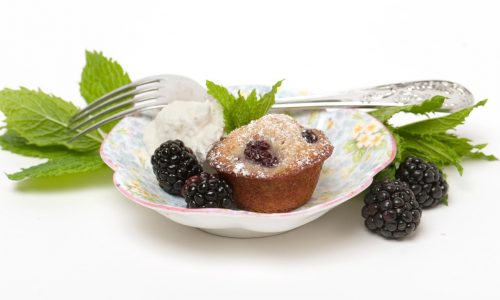 Use blackberries to make a pie, tiny cakes and even a salad