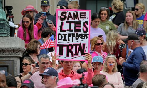 What buffer zone? Karen Read supporters dominate the Dedham courthouse crowd