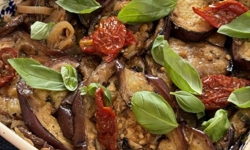 Eggplant & dried tomato salad a fresh taste of summer