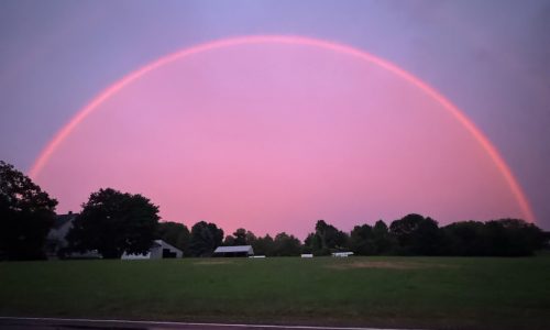 Red rainbow weather phenomenon spotted in Massachusetts