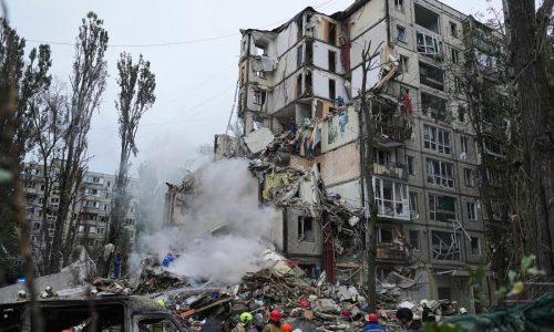 Russian missile and drone attack hits Ukrainian capital Kyiv, killing 9 people and wounding 124