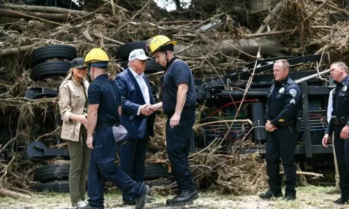 Trump Visits Central Texas, Epicenter of Catastrophic Flood That Killed More Than 120