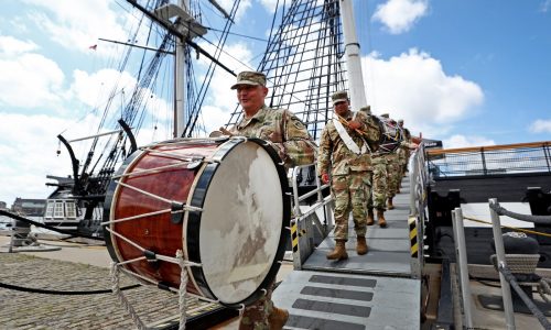 Sounds of Revolution: Army Band fife and drum ensemble visits USS Constitution