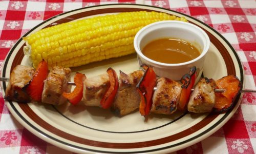 Quick Fix: Sweet and Tangy Pork Kabobs with Corn on the Cob