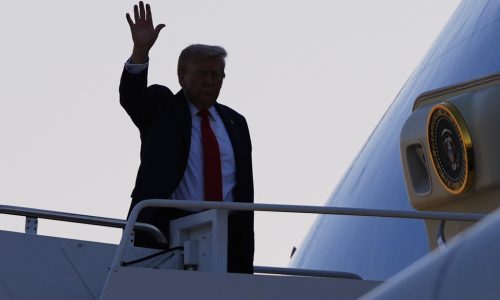 Watch live: Scene in Alaska as Trump heads for high-stakes meeting with Putin