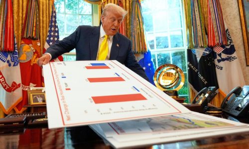 Trump defends the US economy with charts after job reports showed warning signs
